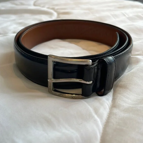Coach | Accessories | Coach Black Leather Belt 34 | Poshmark